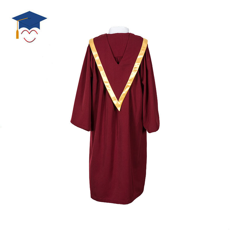 Wholesale Children Maroon 100% polyester Economy Church Choir Robes with stole