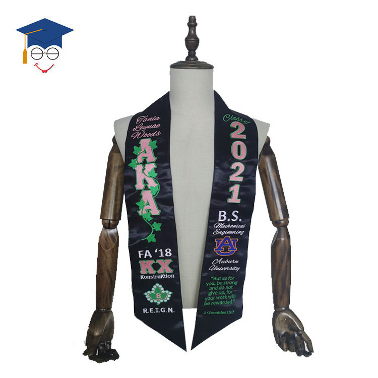 Graduation Stole Embroidery Sash for Students 72