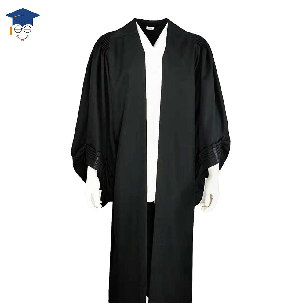 Deluxe Custom Barrister Robe/lawyer gown/lawyer robe with lawyer ties