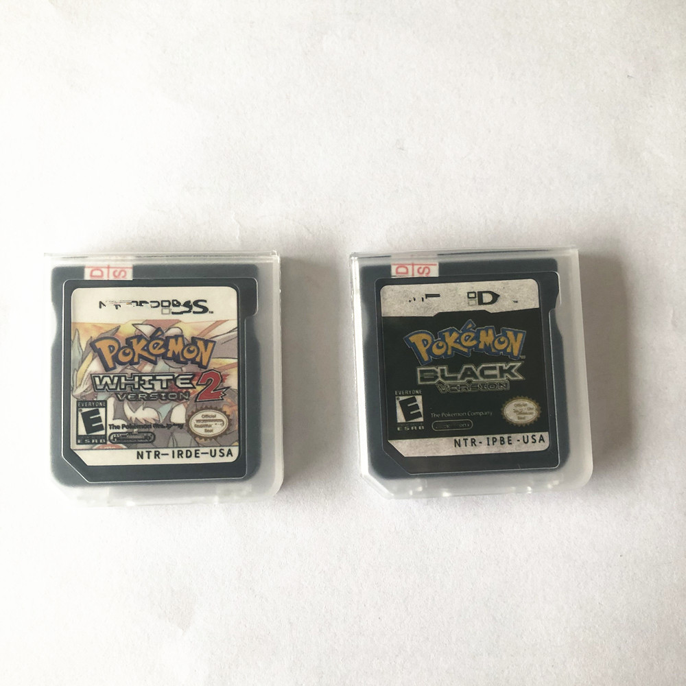 Retro game cartridge pkm black and white for ds nds 3ds