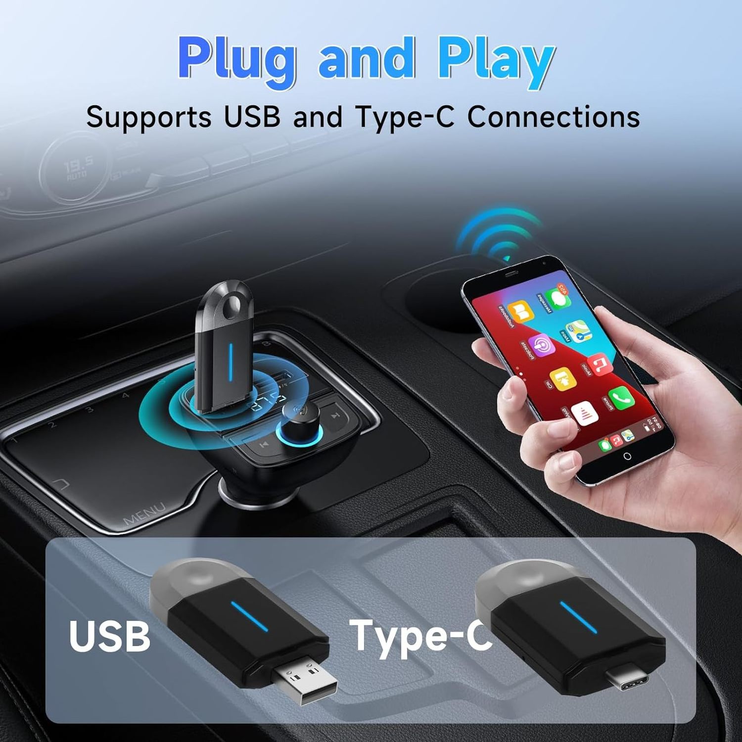 Phoebus car wired to carplay wireless adapter Car play Car mini box android auto Wireless for apple carplay dongle