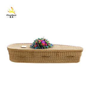 New Design Classic China Funeral Wicker Coffin Casket coffin