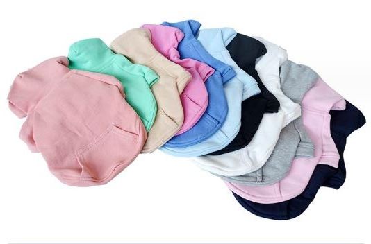 Wholesale Multi-Color Soft Cotton Puppy Hoodies Pet Clothe Sweaters & Sweatshirts For Dogs