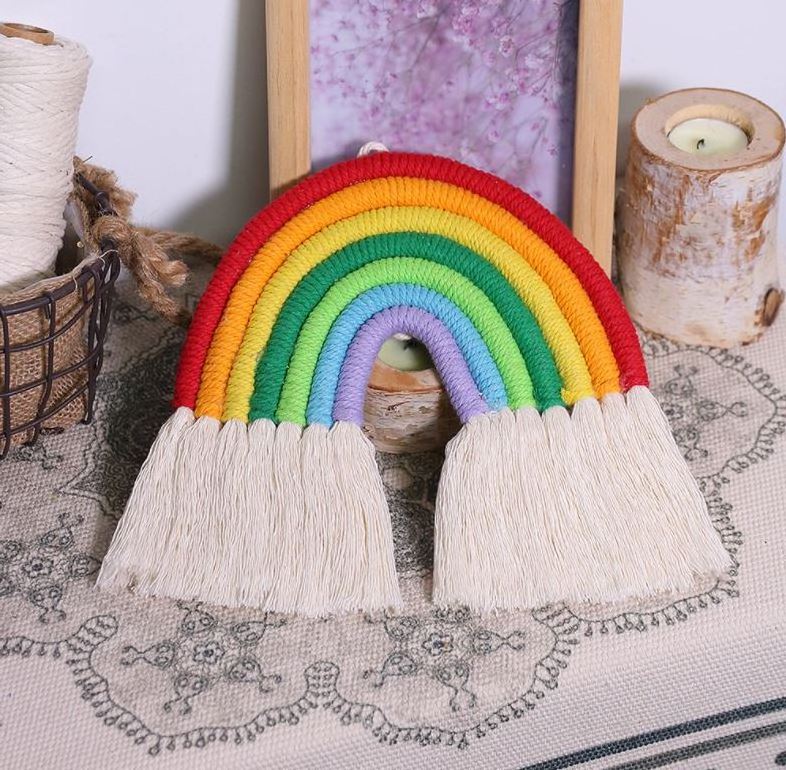 New Custom Macrame Rainbow Wall Hanging Ornament Wall Decor Room Decor Home Decoration