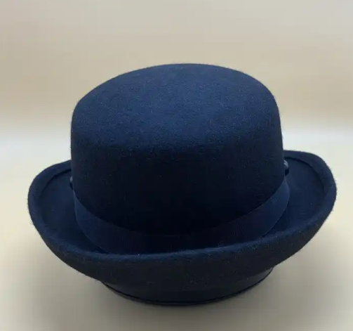 Custom High Quality Formal 100% Wool Fashion Wide Brim Women Men Pork Pie Hat Black Bowler Derby Porkpie Top Parade Bowler Hat