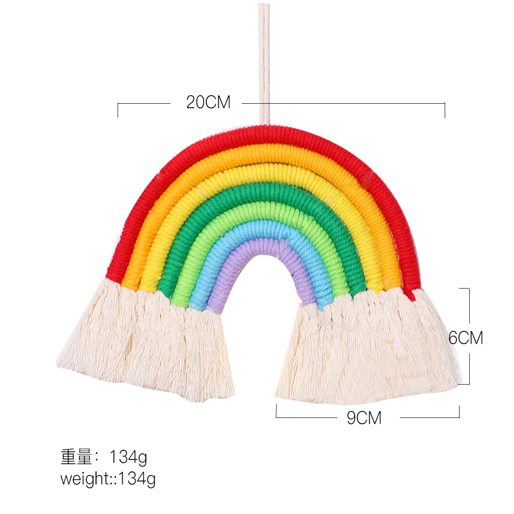 New Custom Macrame Rainbow Wall Hanging Ornament Wall Decor Room Decor Home Decoration