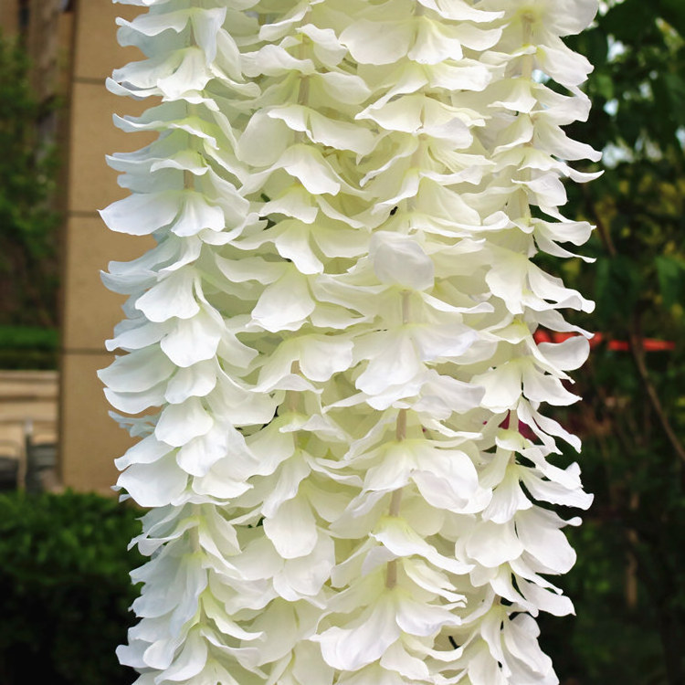 Wedding Decor Wisteria Flowers Vine Artificial Caladium Silk Cymbidium Orchids Vines Hanging  Cattleya Orchid Garland