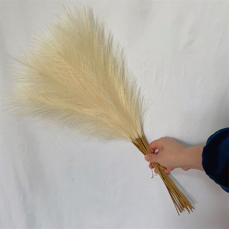 Wedding Home Decoration Artificial Grandes Fluffy Pampas Flowers Artificial Plant Bouquet Faux Pampas Grass