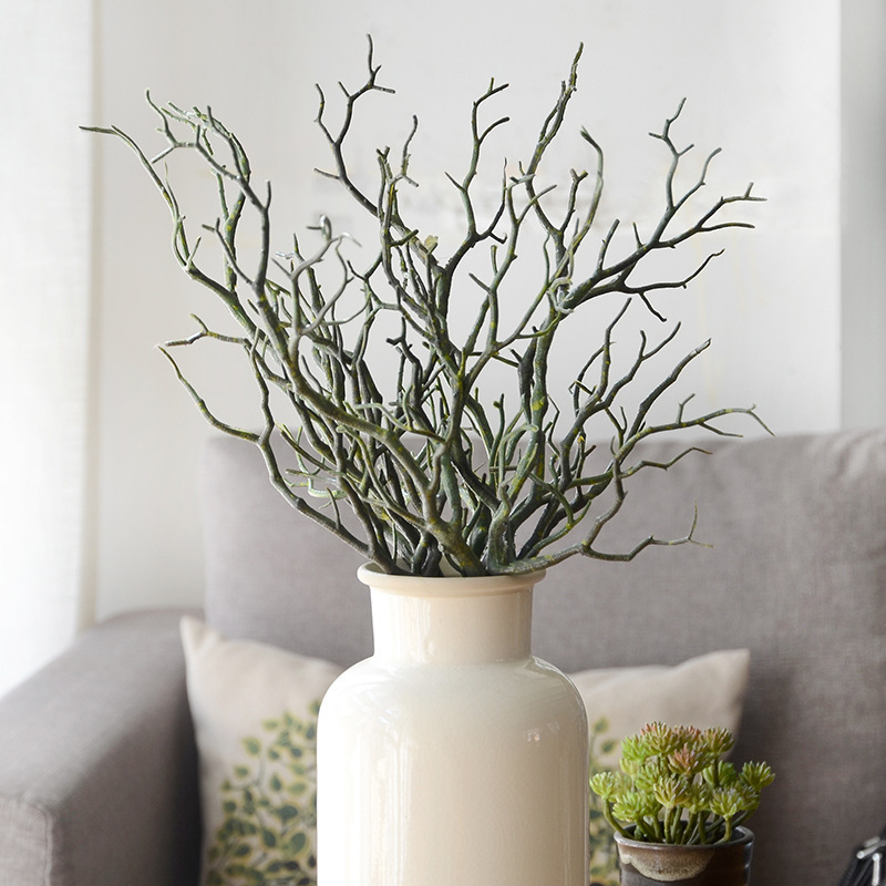 Modern Artificial Branches Tree Cheap Bonsai Plastic Artificial Dry Plant Faux White Tree Branch Without Leaves