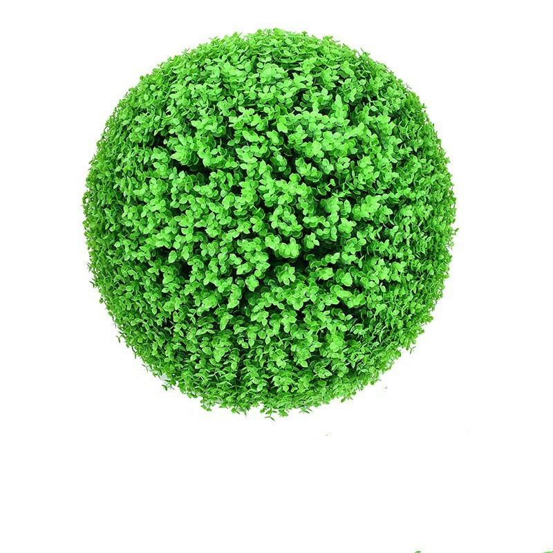 Best Sale Grass Ball Decoration Topiary Boxwood Grass Ball Ceiling Hanging Plastic Artificial Various Green Red Carton Box