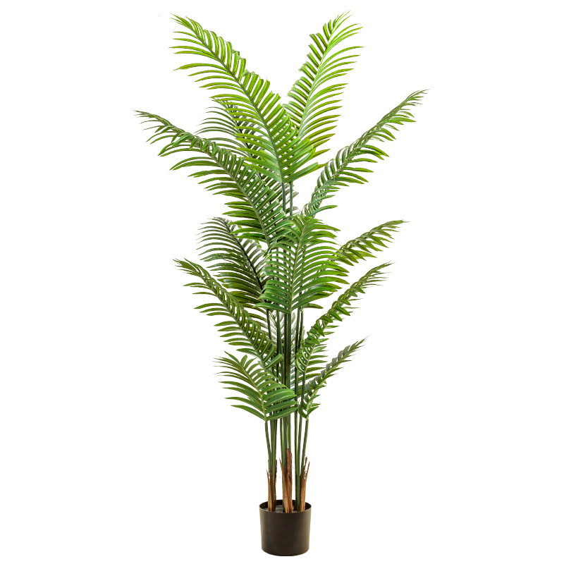 Popular Artificial Plants Cheap Price Plastic Bonsai Artificial Palm Tree Indoor Faux Tropical Palm Trees For Farm House Decor