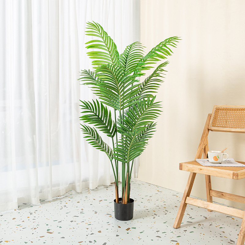 Popular Artificial Plants Cheap Price Plastic Bonsai Artificial Palm Tree Indoor Faux Tropical Palm Trees For Farm House Decor