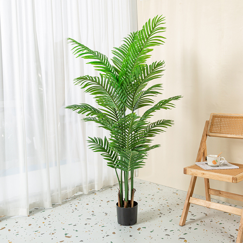 Popular Artificial Plants Cheap Price Plastic Bonsai Artificial Palm Tree Indoor Faux Tropical Palm Trees For Farm House Decor