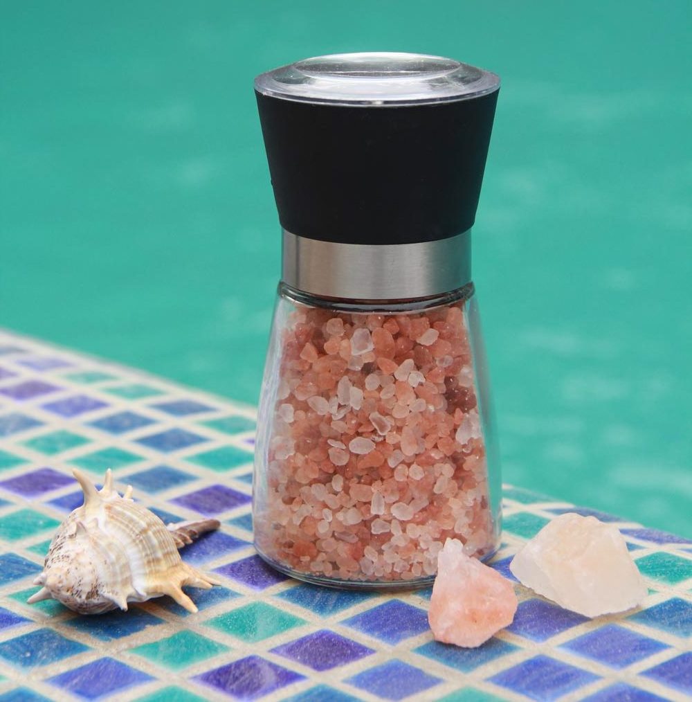 2 Salt & Plastic Transparent Grinders Bottle Fill with Himalayan Salt And With Good Material and Good Aroma