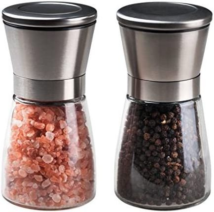 2 Salt & Plastic Transparent Grinders Bottle Fill with Himalayan Salt And With Good Material and Good Aroma