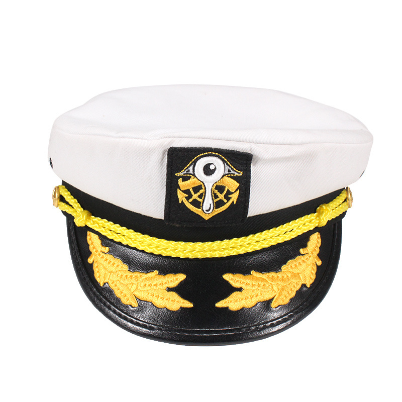 Dongguan factory custom high quality durable german officer hat navy cosplay hat