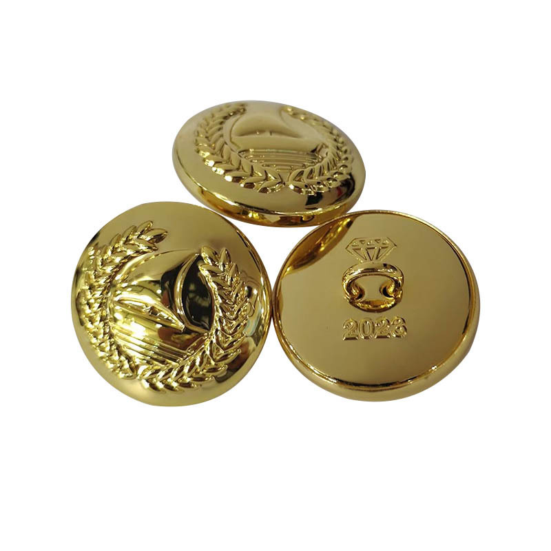 Wholesale Clothes Metal Dome Shank Button With Logo Brass Button With Brass Tin Color for Pants