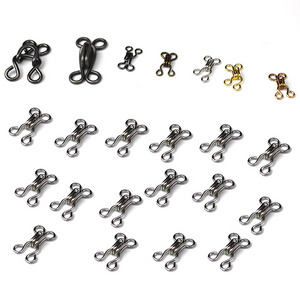 Hot sale fashion brass hook and eye fasteners garment coat trousers hooks dress silver collar hooks