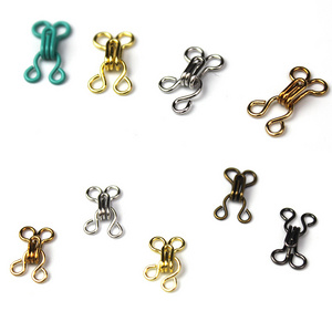 Factory wholesale bra hook and eye custom fabric covered metal dress hook and eye closure for garment accessory