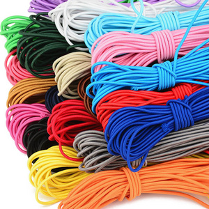 3/6/15mm High Strength Colorful Rubber Latex Rope Round Braided Elastic Cord for Sports Equipment Bungee Rope