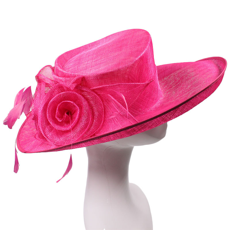 Phoenix Flame Wholesale custom sinamay women church hats wedding party hat for ladies