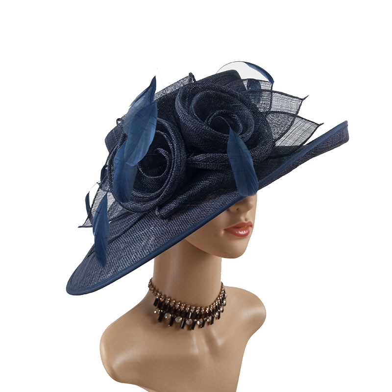 Phoenix Flame Wholesale custom sinamay women church hats wedding party hat for ladies