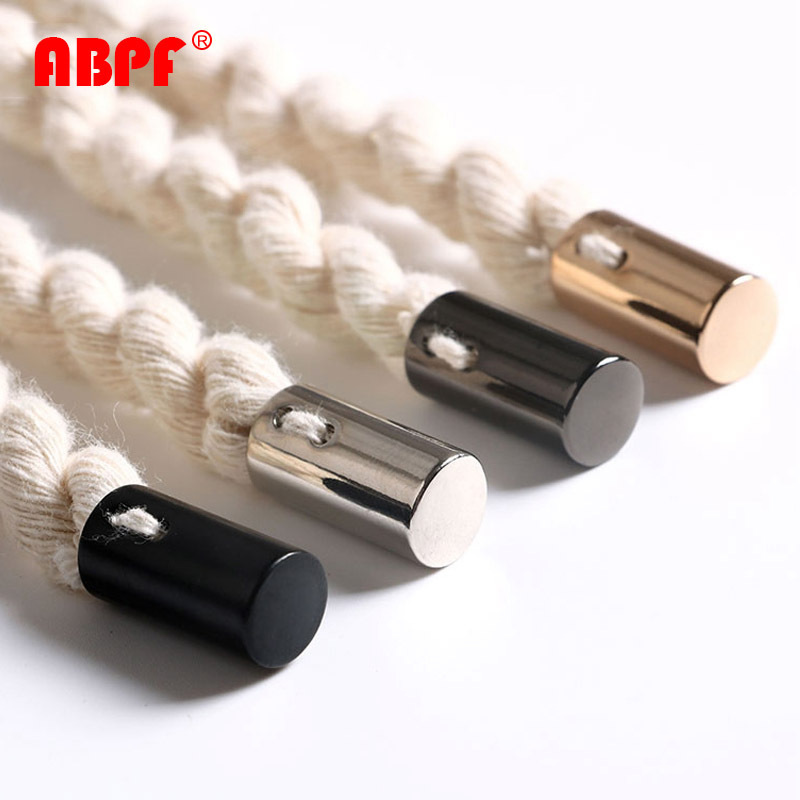 Custom Metal Rope elastic drawcord hoodie string lock stopper cord ends for garment