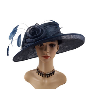 Phoenix Flame Wholesale custom sinamay women church hats wedding party hat for ladies