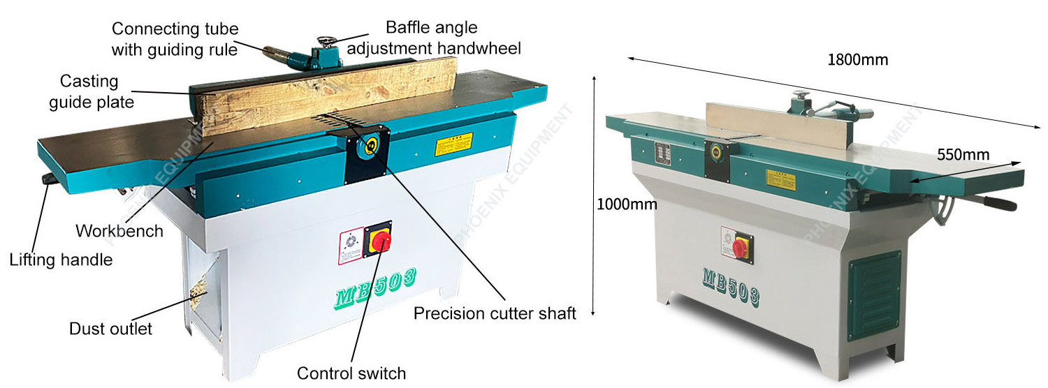 MB503 / MB504 / MB505 / MB506 heavy-duty high precision single surface jointer planer