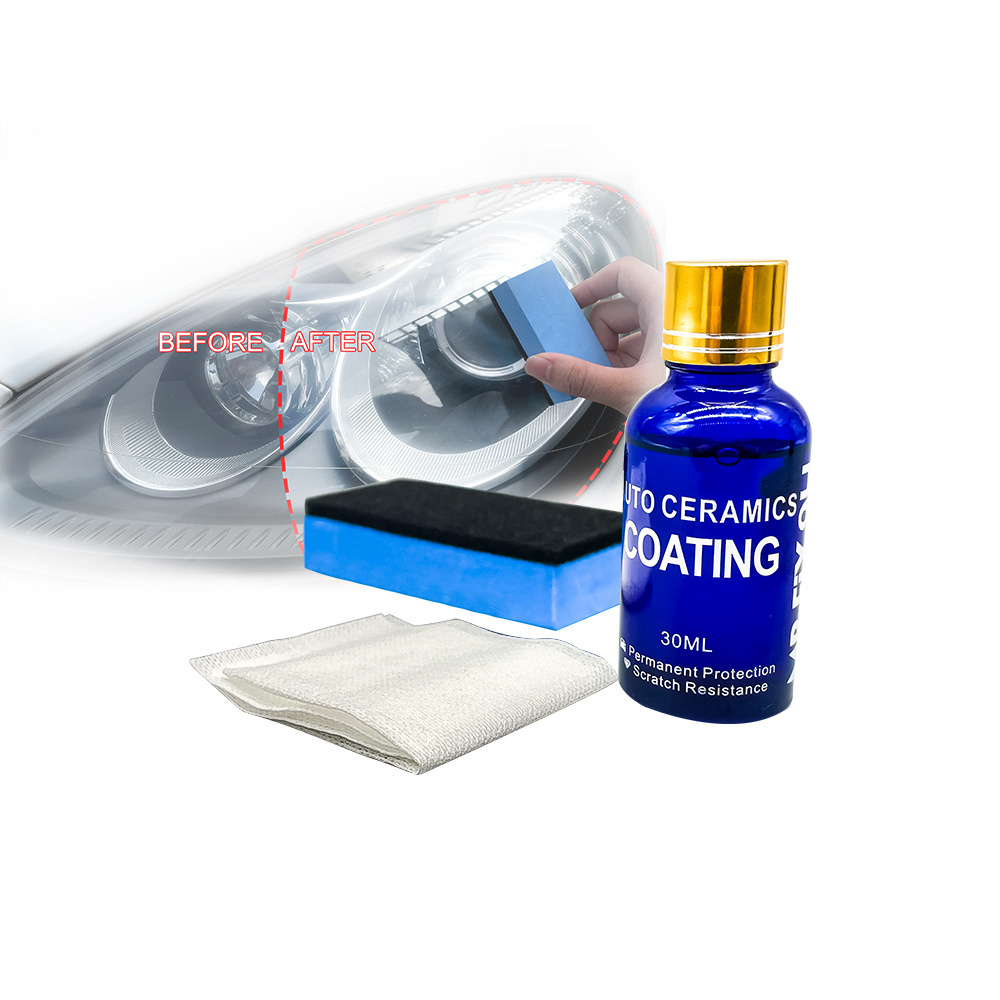 30ml Headlight Restoration Liquid Car Headlights Restoration Kit Wipes For Remove Oxidation Light Scratches