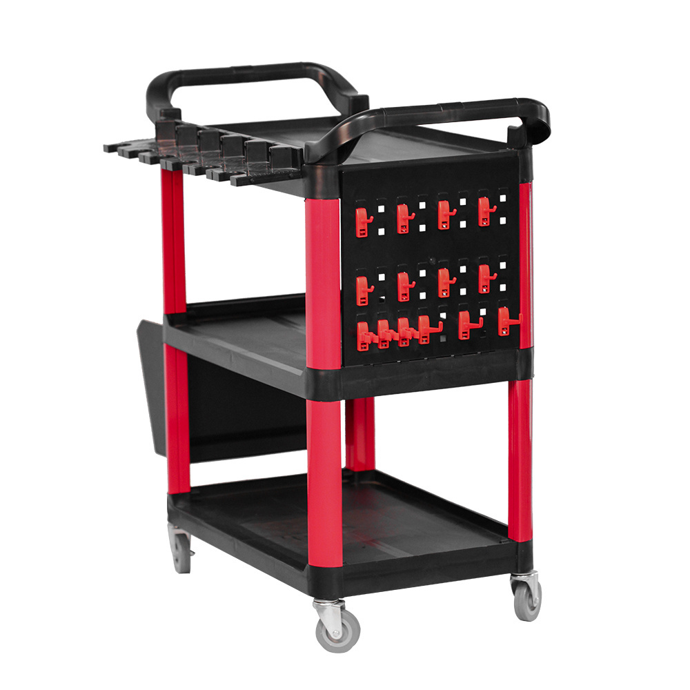 Multifunctional Car Detailing Organizer 3 Shelf Detailing Cart Trolley Car Auto Detailing Cart