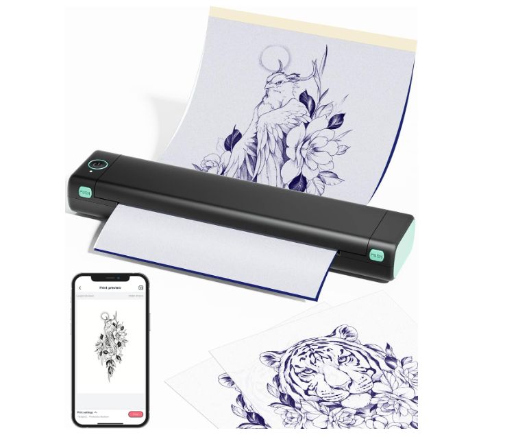 Phomemo M08F A4 temporary tattoo printer Thermal Stencil Printer thermal printer tattoo Transfer Machine Tattoo