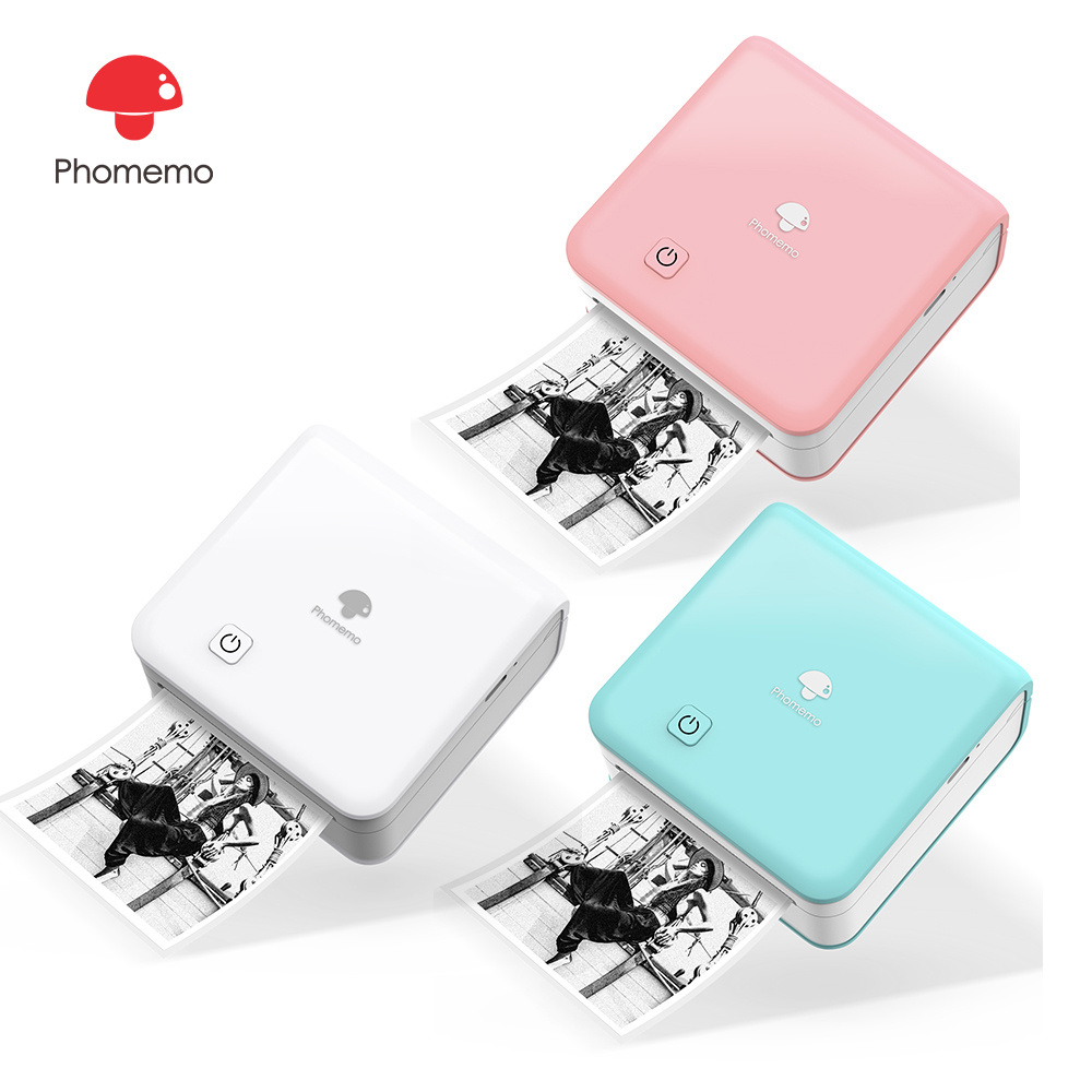 Phomemo M02 Pro Mini Thermal Bluetooth Inkless Compatible 53/15/25mm Pocket Printer for Kids Gift Photo Printer Passport Printer