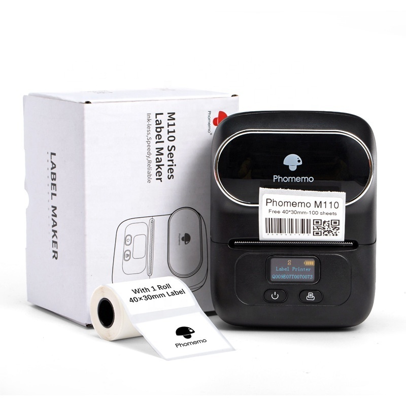 Wholesale Gold Supplier Phomemo Label Makers M110 Brcode Label Photo Printer adhesive label printer price tag machine