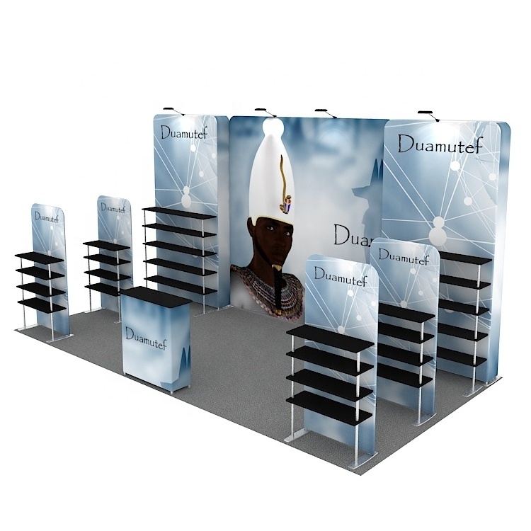 20ftX10ft event display aluminum frame shelves trade show exhibition booth stand