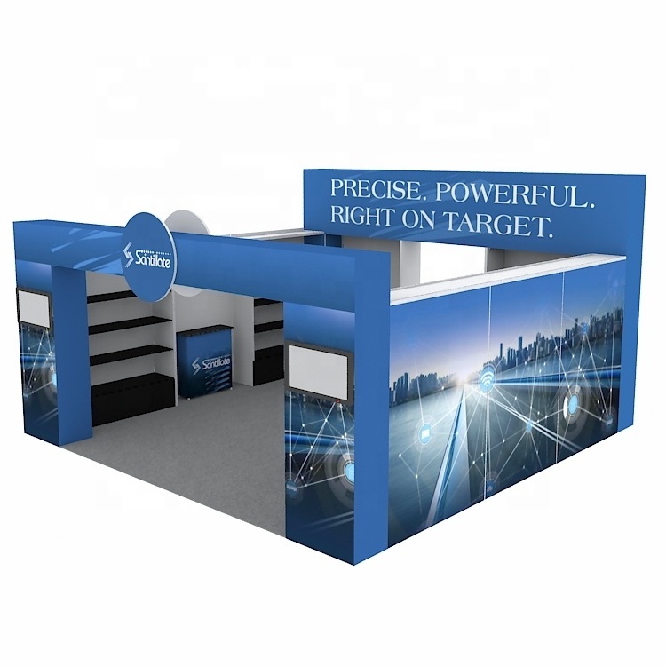 Fashionable customized aluminum portable trade show modular fabric promotion expo tradeshow exhibition booth