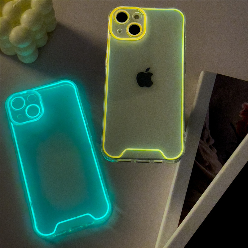 Night Light Luminous TPU Soft Phone Case for IPhone 15 14 Plus 13 12 11 Pro Max XS XR X 14Pro 15Pro Mobile protection Cover