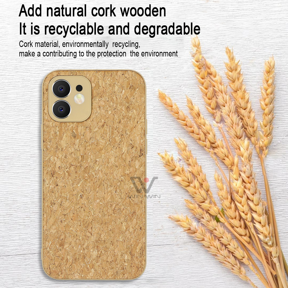 For iPhone 13 Full Housing Custom Cork Wooden Case Cell Phone for iPhone Xs Max 13 14 Pro Max Mobile Housing