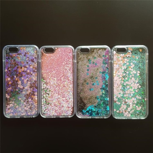 Glitter Star Flowing Water Liquid Clear Soft Silicone TPU Cover Mobile Phone Case For iPhone