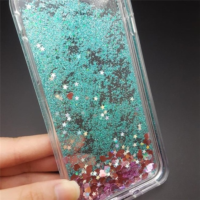 Glitter Star Flowing Water Liquid Clear Soft Silicone TPU Cover Mobile Phone Case For iPhone