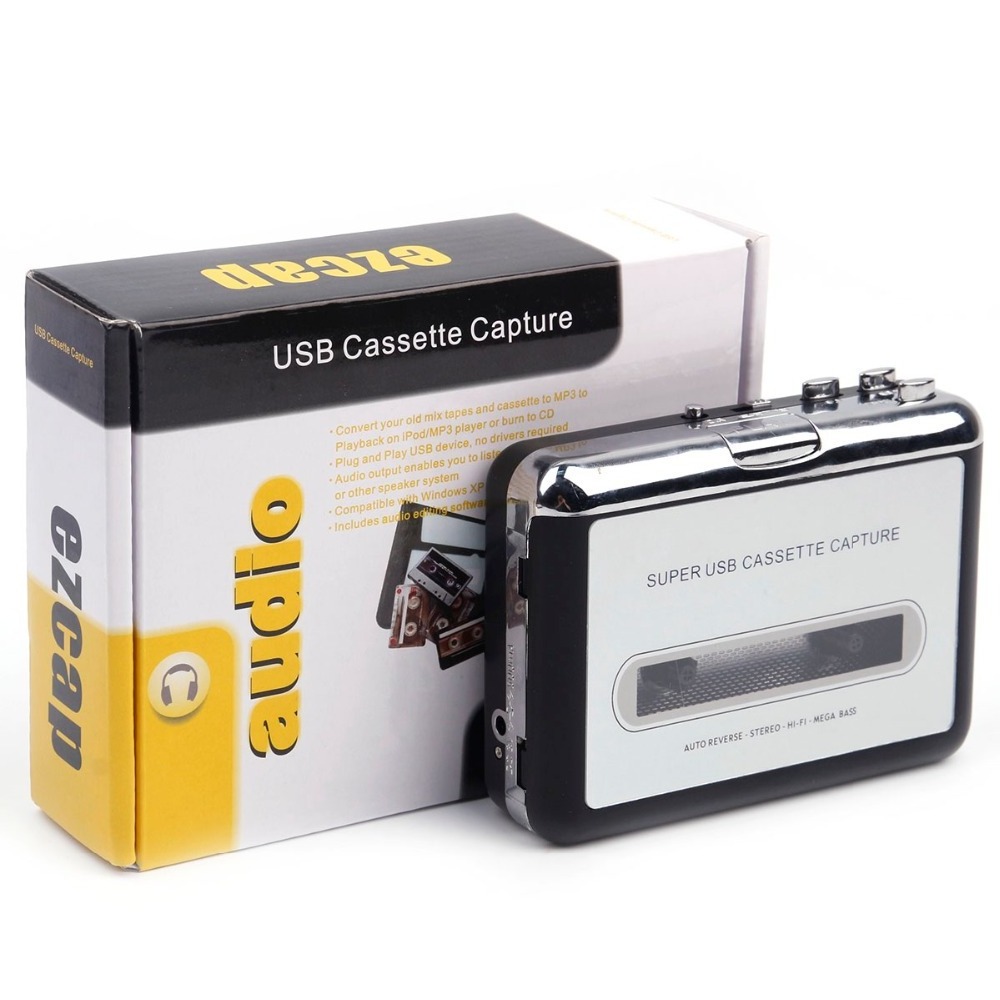 USB Cassette Capture Radio Player Portable USB Cassette Tape MP3 Converter Capture Audio Music Player Tape Cassette Recorder