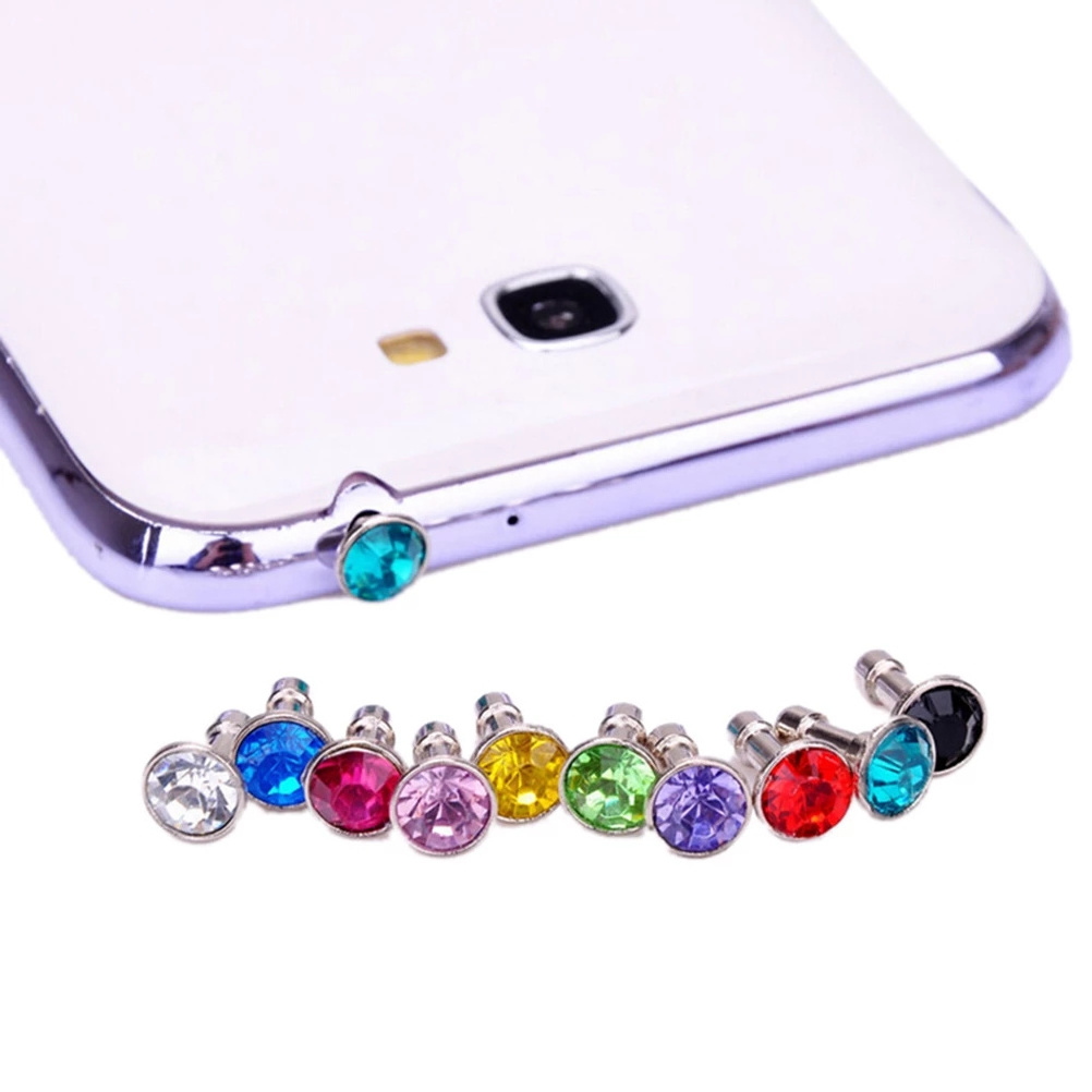 2022 Promotional Gift Universal 3.5mm Diamond Dust Plug gadgets Earphone Anti Dust Cap Stopper Plugs For All Mobile Phone