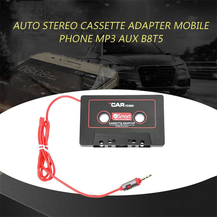 Car Cassette Tape Adapter 3.5mm AUX Audio Tape Cassette Converter For Phone CD Player MP3 MP4 Car Tape Player