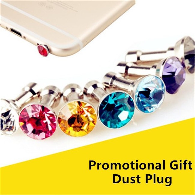 2022 Promotional Gift Universal 3.5mm Diamond Dust Plug gadgets Earphone Anti Dust Cap Stopper Plugs For All Mobile Phone