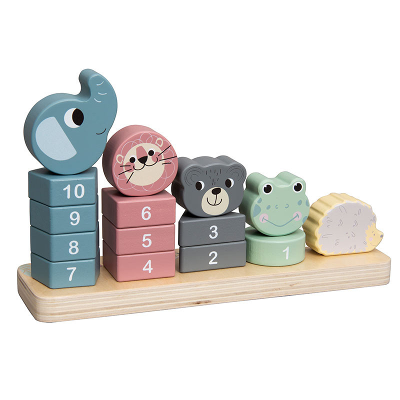 New design for pull along set toys with animal stack Toy Trio wooden toy set  for  kids