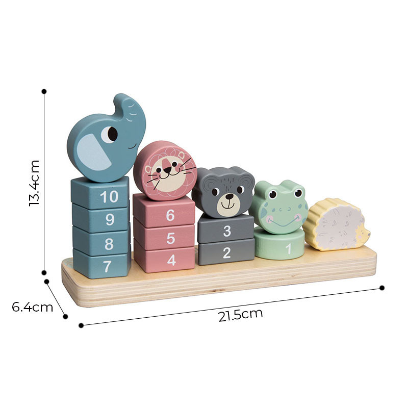 New design for pull along set toys with animal stack Toy Trio wooden toy set  for  kids