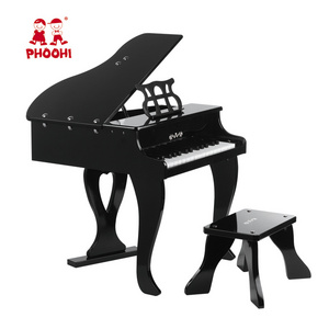 Keyboard musical instrument toy black 30 key wooden children piano toy for 3+