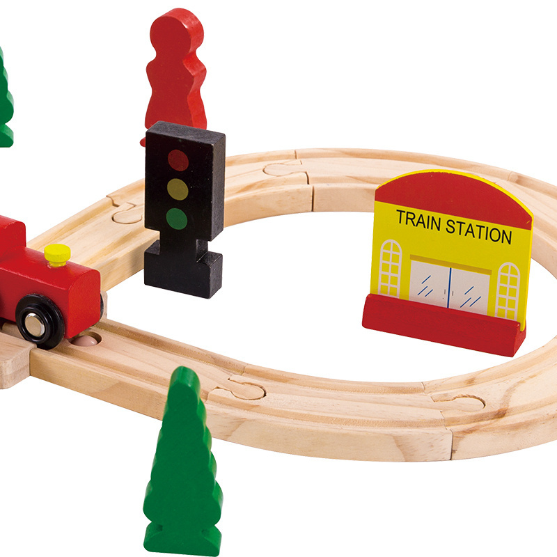 Children Educational Play DIY Train Railway Track Baby Wooden Train Set Toy For Kids train toy