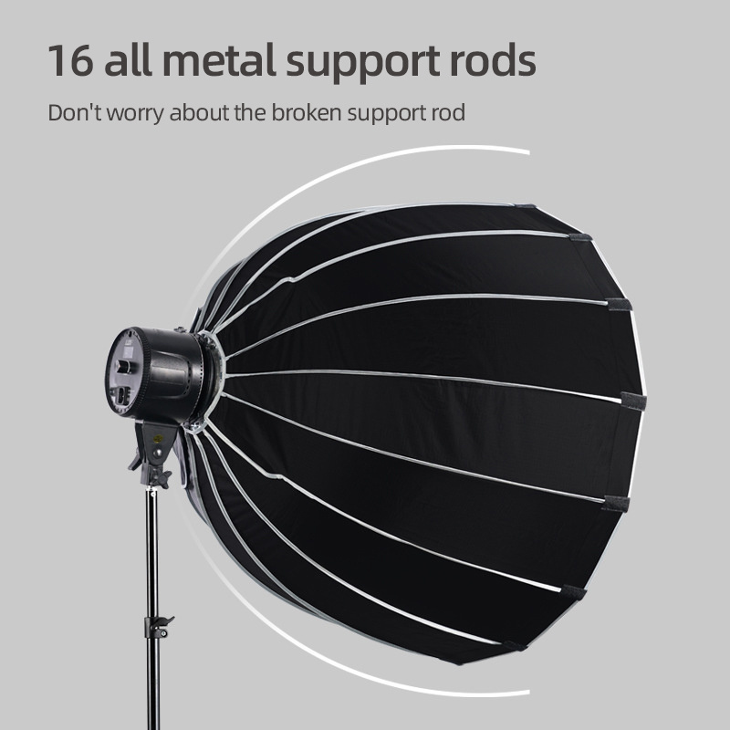 KP90120 Deep Mouth Parabolic Diffuser Reflector Umbrella Soft Light Box Fast Loading Live Studio Portrait