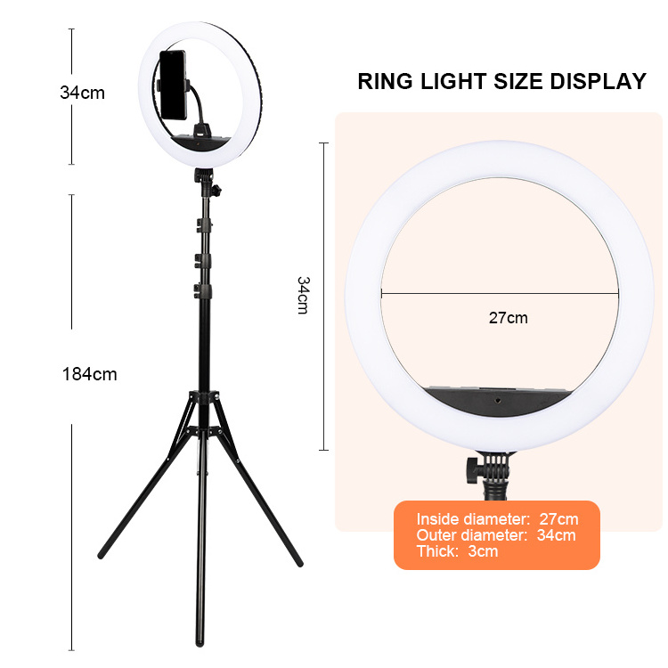 RGB Mobile Tripod With Portable Selfie Ring Light Smartphone Ring Light For Camera Selfie Led Camera Light 10 14 Inch 8 Inch Set